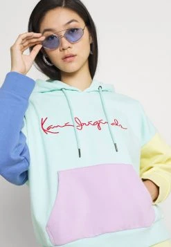 Karl Kani ORIGINALS BLOCK HOODIE - Sweatshirt - Mint, Damen -Outlet KARL KANI Store d4136424620b4790a0d3cd0af7325cd5