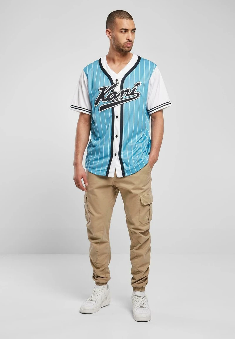 Karl Kani VARSITY BLOCK - Hemd - Blue, Herren 4 Karl Kani VARSITY BLOCK - Hemd - Blue, Herren – Bild 2