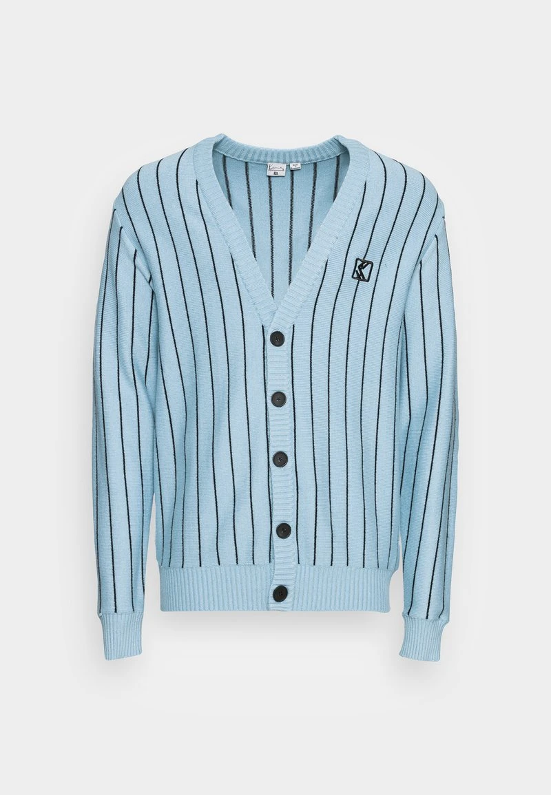 Karl Kani PINSTRIPE CARDIGAN UNISEX - Strickpullover - Light Blue 6 Karl Kani PINSTRIPE CARDIGAN UNISEX - Strickpullover - Light Blue – Bild 4