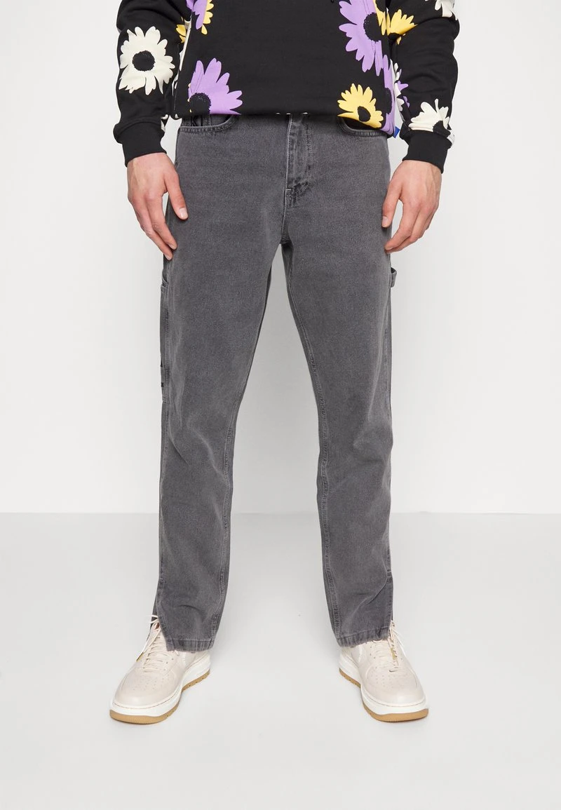 RETRO SLIT PANTS - Jeans Straight Leg - grey Karl Kani RETRO SLIT PANTS - Jeans Straight Leg - Grey, Herren -Outlet KARL KANI Store d5fd28e5b34549d395de69069308e524