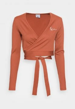 Karl Kani SMALL SIGNATURE SHORT RUST - Langarmshirt - Rust, Damen -Outlet KARL KANI Store d61c434320b849d5ba3e10ddbde06038
