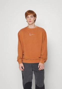 Karl Kani SMALL SIGNATURE CREW UNSIEX - Sweatjacke - Ocher, Unisex