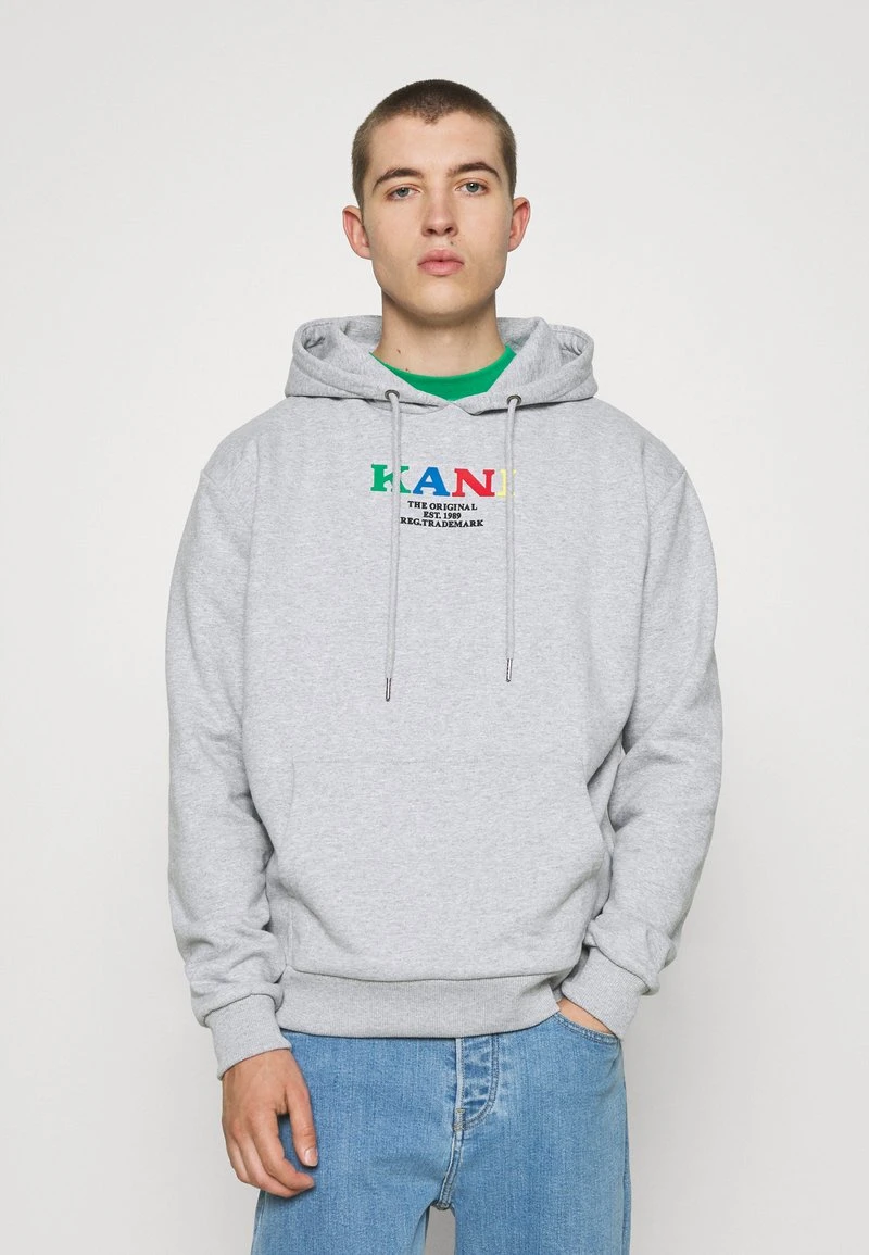 Karl Kani UNISEX RETRO HOODIE - Kapuzenpullover - Ash Grey 3 Karl Kani UNISEX RETRO HOODIE - Kapuzenpullover - Ash Grey