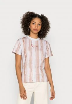 Karl Kani SMALL SIGANTURE TIE DYE STRIPE TEE - T-Shirt Print - Sand, Damen
