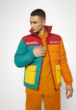 Karl Kani UNISEX RETRO BLOCK PUFFER JACKET - Winterjacke - Dark Red