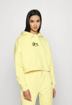 Karl Kani SMALL SIGNATURE CROP HOODIE LIGHT - Kapuzenpullover - Yellow, Damen