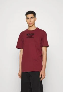 Karl Kani RETRO WASHED TEE UNISEX - T-Shirt Print - Dark Red