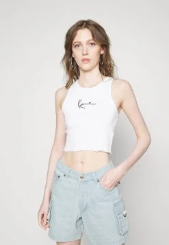 Karl Kani SIGNATURE CROP - Top - White, Damen