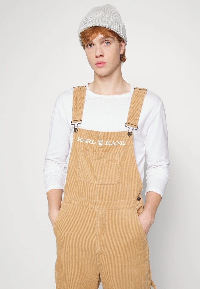 Karl Kani RETRO DUNGAREE UNISEX - Stoffhose - Sand 6 Karl Kani RETRO DUNGAREE UNISEX - Stoffhose - Sand – Bild 4