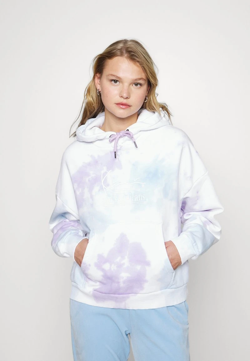 SIGNATURE TIE DYE HOODIE - Sweatshirt - white/lilac/light blue Karl Kani SIGNATURE TIE DYE HOODIE - Sweatshirt - White/lilac/light Blue, Damen -Outlet KARL KANI Store eae5baf5aa414ccfbd0d09ee0358b759