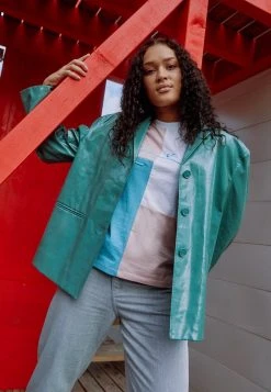 Karl Kani SIGNATURE BLOCK TEE - T-Shirt Print - Light Blue, Damen -Outlet KARL KANI Store ed0bcc97ce51434fad09c3d4f3bb0aac