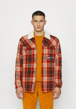 Karl Kani CHEST SIGNATURE UNISEX - Hemd - Dark Red