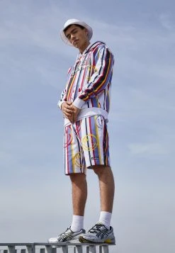 KARL KANI X SMILEY® SIGNATURE STRIPE UNISEX - Shorts - Multicolor
