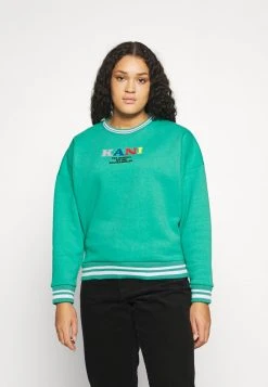 Karl Kani RETRO COLLEGE CREW - Sweatshirt - Dark Mint, Damen