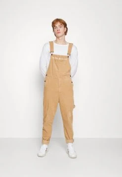 Karl Kani RETRO DUNGAREE UNISEX - Stoffhose - Sand